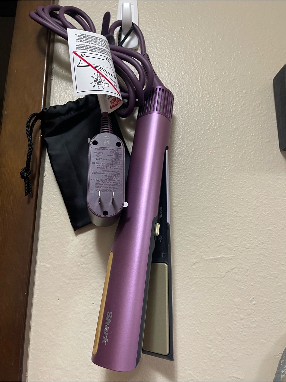 Shark SilkiPro Purple Ceramic Hair Straightener - Sleek Styling Flat Iron